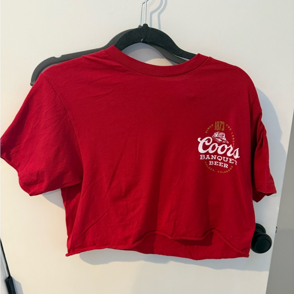 Coors Red Cropped T-Shirt